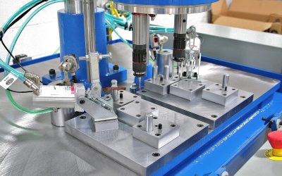 Hypneumat 2 Spindle Tapping Machine with Part Fixtures